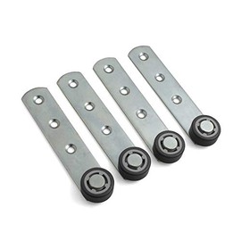 Design61 4x Lever 135 x 28 x 3 mm with Roller Diameter 30 x 14 mm with Soft Tread Galvanised Steel