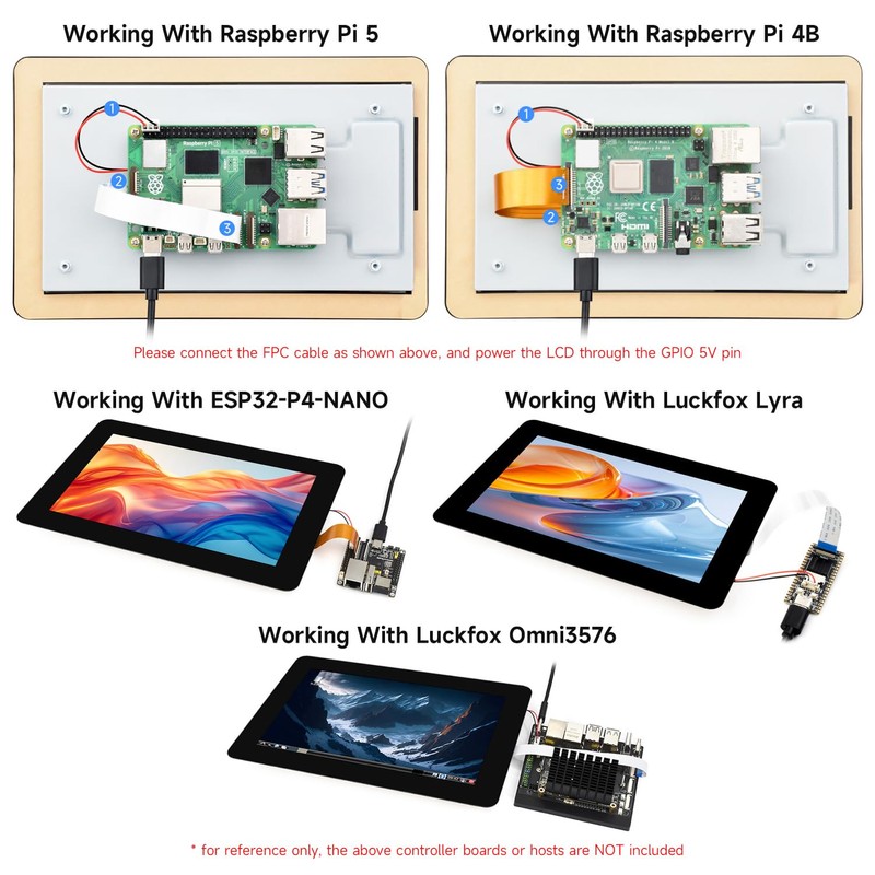 Waveshare 7 inch DSI Capacitive Touch Display Compatible with Raspberry