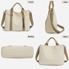GOQUFOY Canvas Tote Bag for Women Work Satchel Bags Messenger