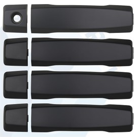 APPERFiT Exterior Door Handles Matte Black Compatible with Nissan Titan 2004-2020 Front & Rear Door Panels, Left Driver & Right Passenger Side Replaces 80640-7S200 80646-9FU0A