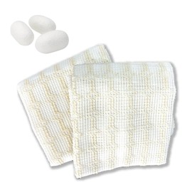 Terra Distribution Exfoliating Washcloth [Designed in Japan] Natural Plant-Based Blend Back Scrubber & Body Towel Natural Loofah for Men and Women (2pcs Set(Silk Blend))