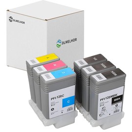 PFI-120 Ink Cartridges 6 Pack Compatible PFI120 Ink Tank Replacement for Canon imagePROGRAF iPF TM-Series TM-200 TM-205 TM-300 TM-305 Inkjet Printer PFI120MBK PFI120BK PFI120C PFI120M PFI120Y