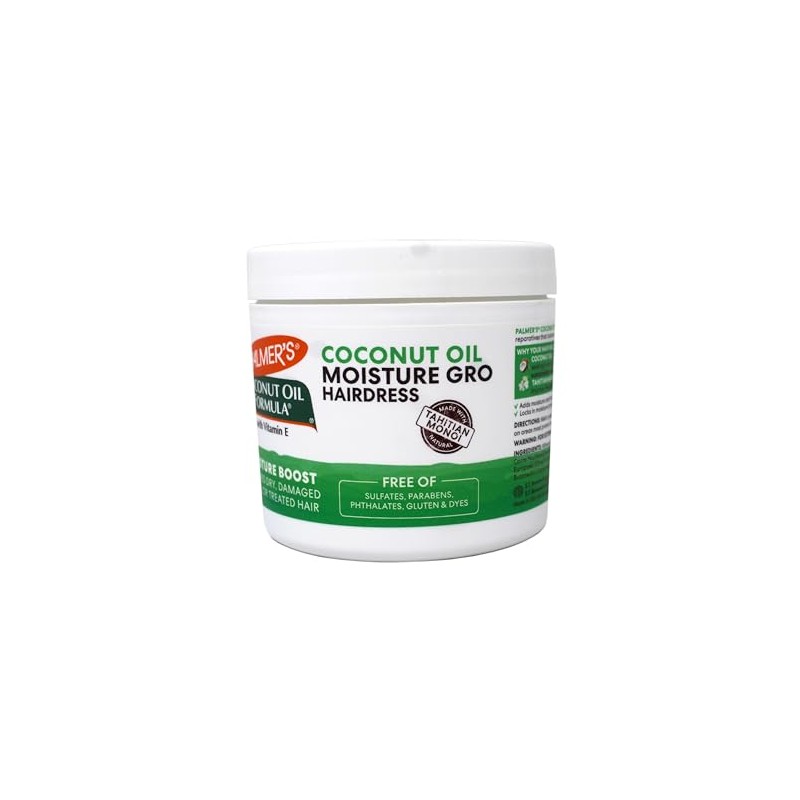 Palmers Coconut Oil Moisture Gro Hairdress Jar 5.25 Ounce (155ml)