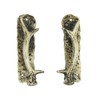 Treasure Gurus Cast Iron Deer Antler Sliding Door Handle Set