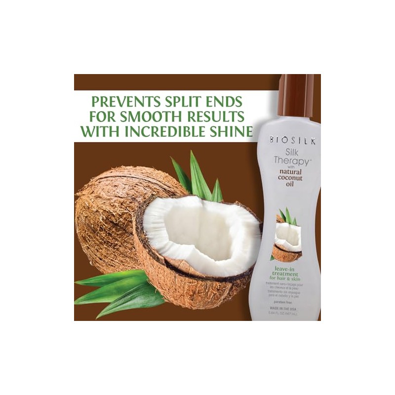 Biosilk Silk Therapy with Coconut Oil Leave-In Treatment 5.64 oz