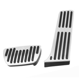 TOTMOX Brake Gas Accelerator Pedal Cover Anti-Slip Accelerator Foot Pedals Covers Compatible with Toyota RAV4 Avalon Camry Highlander 2019-2021 Silver