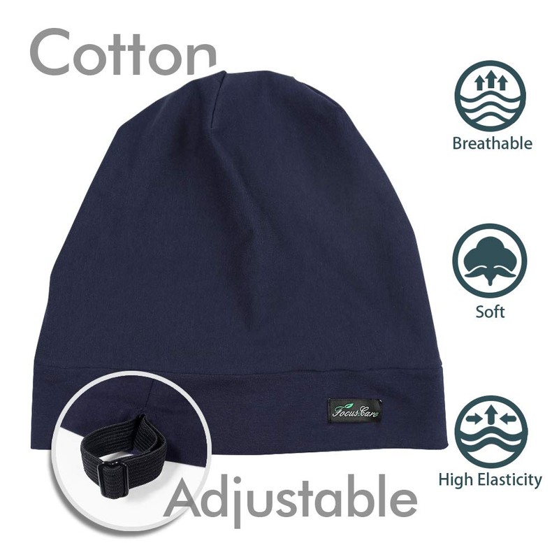 FocusCare Adjustable Sleep Hats,Silk Satin Lining Protect Curly Hair Extra