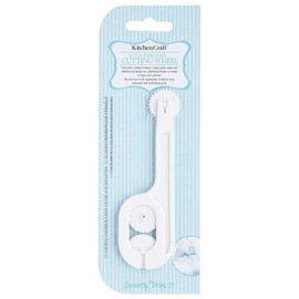 KitchenCraft KCFCW Sweetly Does It Icing Cutter Wheel with Three Fondant Embosser/Decorating Tools, White