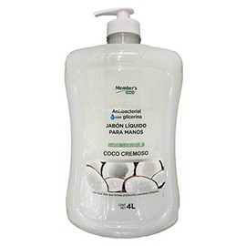 Jabón Antibacterial Líquido Para Manos Con Glicerina Biodegradable Coco Cremoso 4 Litros