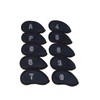 10pcs Golf Iron Covers Set with Numbers Waterproof Golf Head