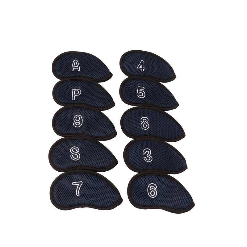 10pcs Golf Iron Covers Set with Numbers Waterproof Golf Head