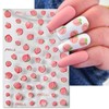 IDDFEVE Embossed Fruit Nail Art Stickers - 5D Cherry Strawberry