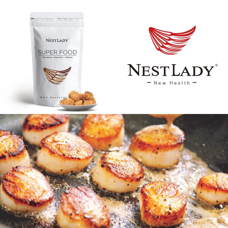 NESTLADY Dried Japanese Scallops 0.5LB - 100% Natural , Dried,