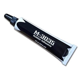 Pro-Grade Clear Rubberized Speaker Repair Adhesive Glue 1 oz Aluminum Crimped Tube for Log Shelf Life - Solvent Based Clear Rubber Cement - Dries Clear - M-3035