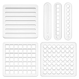 BENECREAT 6 Styles Bullet Journaling Stencils, Reusable Acrylic Template, Mini Calendar Square, Stencil Set for Dotted Journals, Planner Accessories, Scrapbooking, Habit Tracker