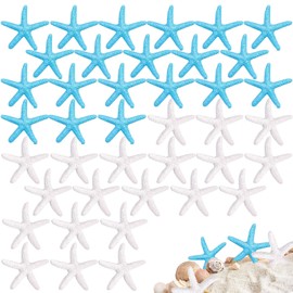 Aweisile Pack of 40 Starfish Decorative Resin Pencil Finger Starfish Decoration Perfect for Bathroom Beach Theme Party Aquarium Decoration Wedding Decor Home Decor Craft Project and DIY Crafts