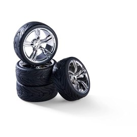 Carson 500900176 1:10 Wheel Set 10 Sp.Design (4) Chrome - Model Building Accessories, Spare Part, Tuning, Tyres, Tyre Set