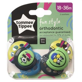 Tommee Tippee Closer To Nature Fun Style Soothers 18-36 Months 2 Pack