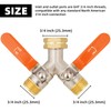 2 Way Hose Splitter, Brass High Flow Garden Hose Splitter