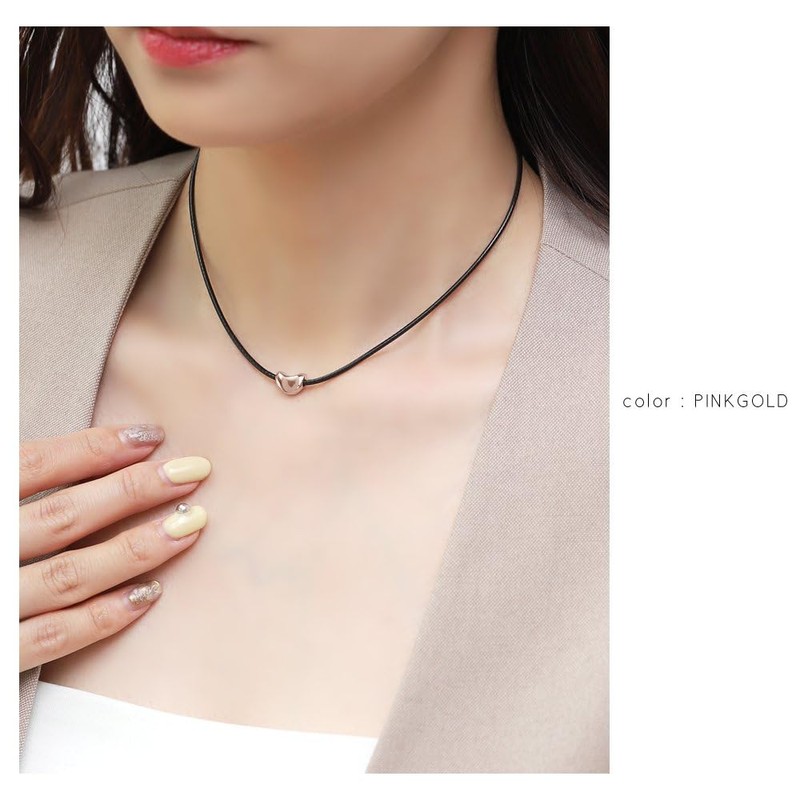 Cream Dot Necklace, Nickel-free, Women's Popular, Short, Long, Heart, Lariet,
