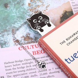 Black Cat Bookmark, Planner One Piece Bookmark, Bookmarks Aesthetic, Cat Metal Bookmark, Book Marks for Reading Women, Bookmarks for Book Lovers, Cat Lover Gifts for Women Girls, Gifts for Cat Lovers