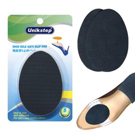 Unikstep 5 Pairs Sole Anti-Slip Pads, Sole Protection and Anti-Slip Accessories, Sole and Heel Protection Pads, Anti-Slip Stickers, Sole Grips for Men and Women, Set of 5 Pairs (Black)