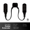 GE 10 inches Twin Extension Cord Power Strip, 6 Total