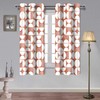 Retro Patterned Curtains 2 Panels, Modern Geometric Boho Circle Mid