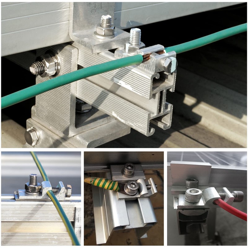 EXLECO Solar Clamp Set of 18 Aluminium Earthing Clamp for