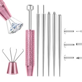 Hualleko Piercing Taper Ball Grabber Tool Kit for Changing Jewelry – Stainless Steel Piercing Assistant Tool, Insertion Pin & Threader Tools for Ear/Nose/Lip Piercings