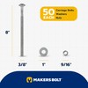3/8" x 8" (50 Pack) Galvanized Carriage Bolt Kit, Grade