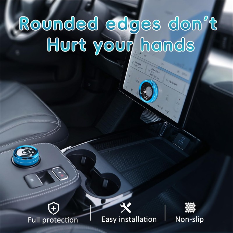 Auovo Volume Control Knob Cover Compatible with Ford Mustang Mach