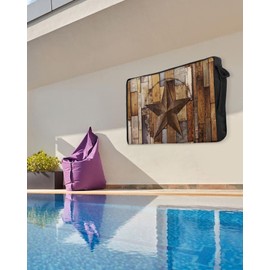 Outdoor TV Cover Vintage Star of Texas Farmhouse Barns Waterproof Weatherproof TV Covers for 48 to 50 Inch Outside Flat Screen TV Protector Shield 48"W x 30"H x 4.5"D