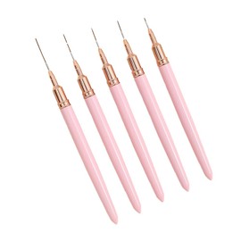 Roarrter 5PCS 7/9/11/15/25mm Nail Liner Brush Set UV Gel Nail Brushes Kits French Stripe Line Painting Drawing Flower Pen Tools,A
