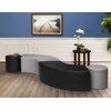 Logan Round Ottoman- Black