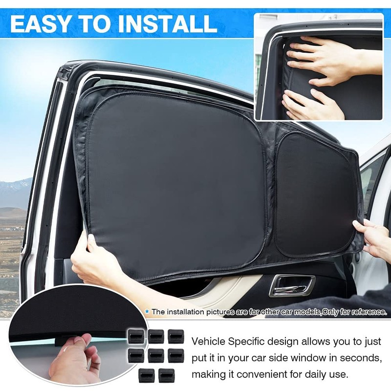 T TGBROS Car Window Shades for Chrysler Pacifica 2017-2025 Windshield