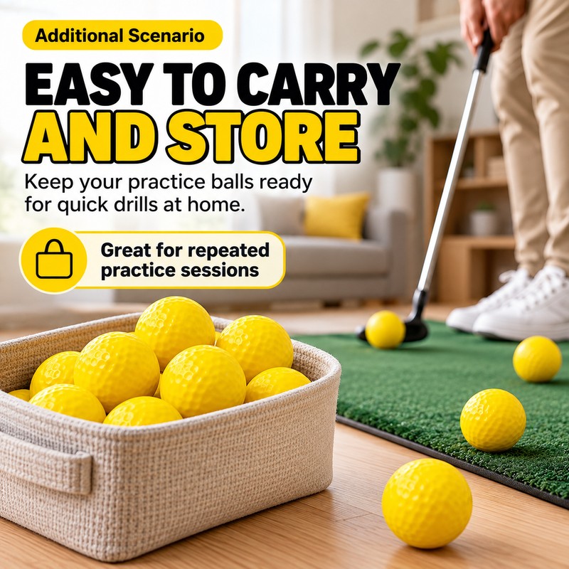 10-Pack Soft Golf Practice Balls for Indoor Swing Training –