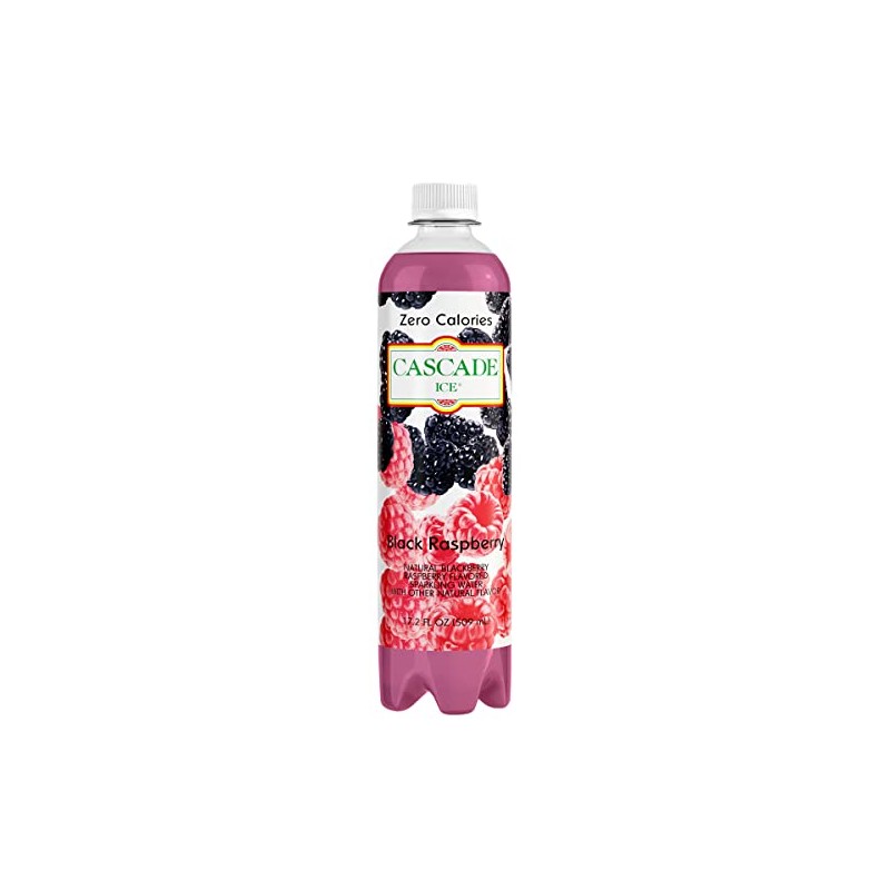 Cascade Ice Sparkling Water, Black Raspberry, 17.2 Ounce (Pack of