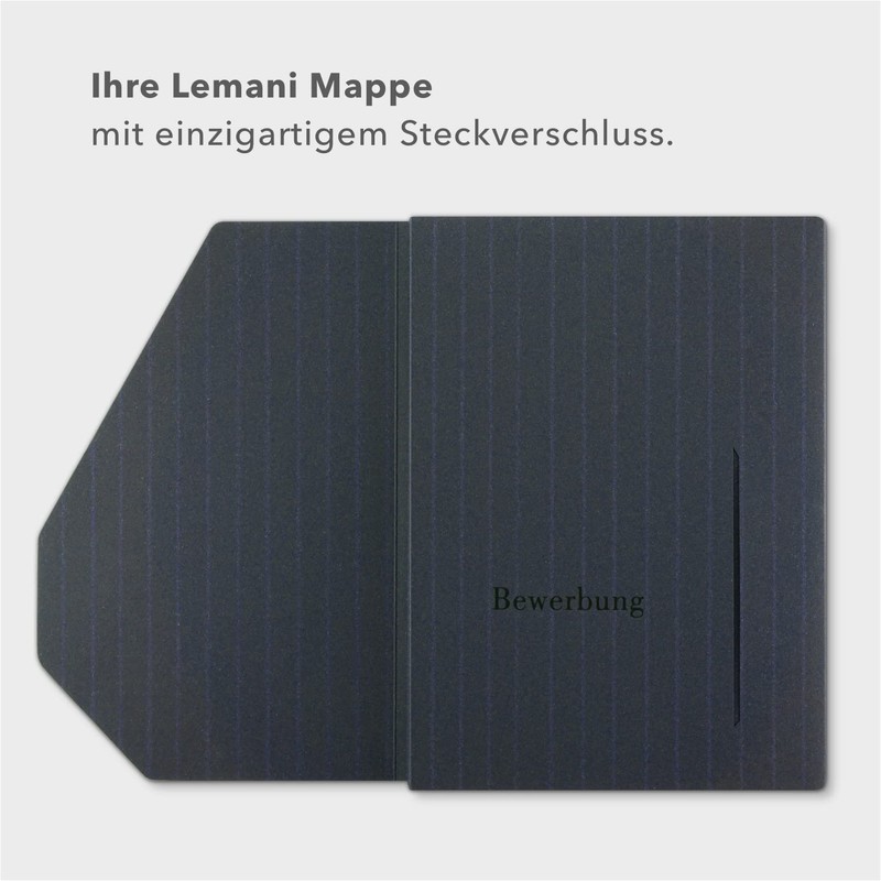 Lemani® Premium 4-Piece Application Folders in Navy Blue with 2