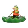 Simulation Resin Floating Lotus Leaf Frogs Ornament Fish Pond Fountain