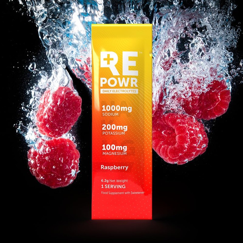REPOWR Daily Electrolytes - Raspberry Flavour | Sugar-Free Electrolyte Powder
