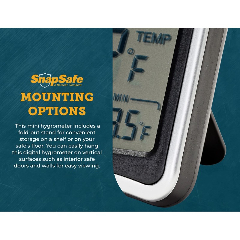 SnapSafe Digital Hygrometer, 75909 - Indoor Temperature and Humidity Monitor