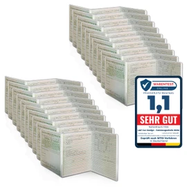 L&P Car Design GmbH L&P A250 Pack of 20 Car Vehicle Registration Certificate Protective Cover 3-Piece Vehicle Licence Case Car Cover Protective Film Made of PVC Motorcycle Wheel Transparent (20)