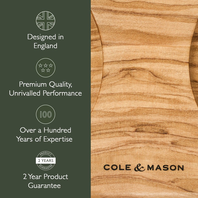 Cole & Mason Portobello Olive Wood Salt and Pepper Mill