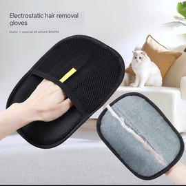 1 Pcs Reusable Double Sided Cat Dog Electrostatic Hair Remover Grooming Glove Tool,Dog and Cat Hair Remover Electrostatic Gloves, Clothes, Car, Carpet, Bed, Furniture