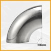 Partuto 1pcs OD 3 Inch 90 Degree 1.2mm Thickness Car
