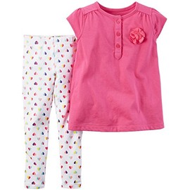 Carter's_1 2 Pc Playwear Sets 239G132, Bright Pink, 9 Months