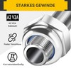 Pack of 30 Hex Nuts M5, Locking Nuts Stainless Steel