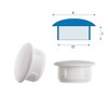 Cover plugs, blanking plugs, plastic cap., white, plug for fixing