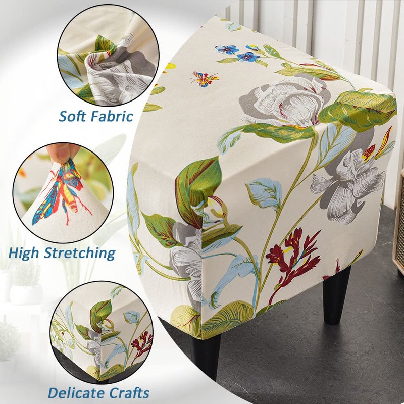 Highdi Ottoman Protective Cover Stool Cover, Stool Cover for Footstool,